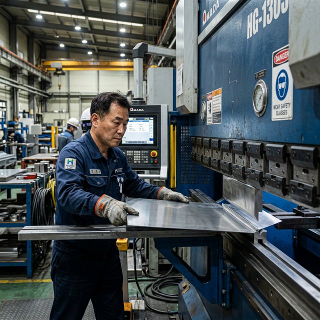 절곡 가공 작업